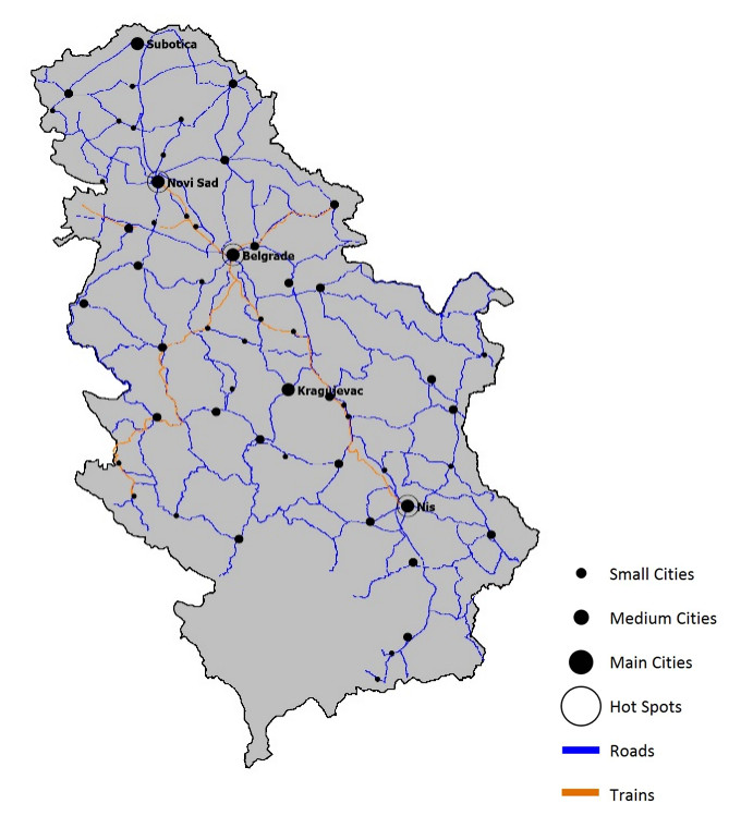 Сл 1. Мапа рута мерења