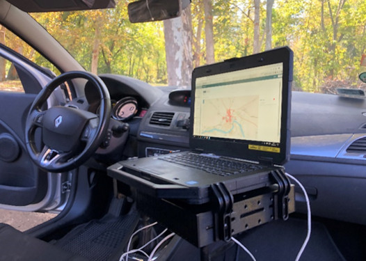 Fig. 2. Test Equipment installed in cars